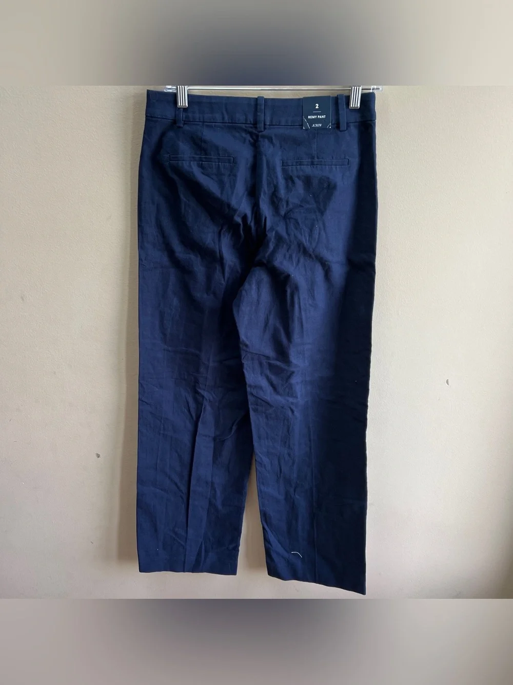 NWT J Crew Remy Navy Linen Blend Pants Sz 2